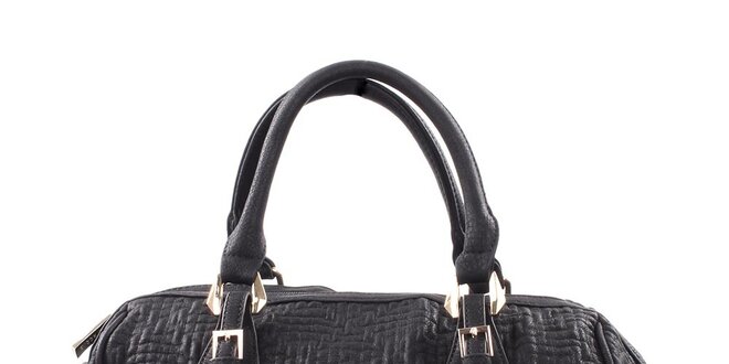Dámská černá kabelka s reliéfním vzorem Bessie