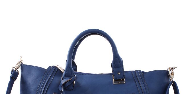 Dámská modrá kabelka s oblými uchy Bessie