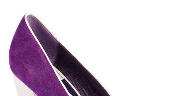 Dámské fialové lodičky Lola Ramona s krémovými detaily