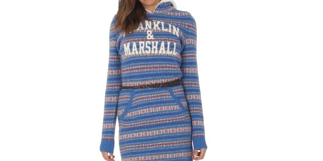 Dámské vlněné vzorované šaty Franklin & Marshall