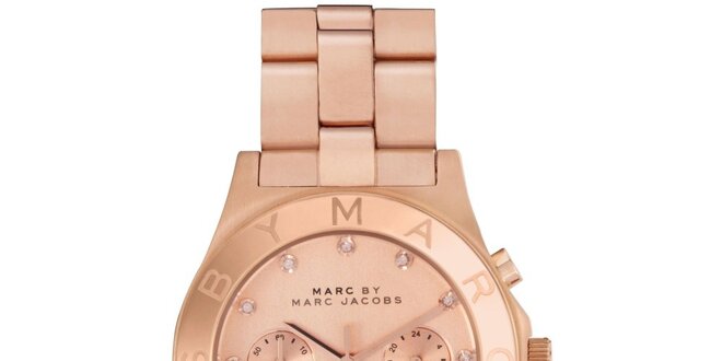 Dámské pozlacené ocelové hodinky Marc Jacobs v barvě růžového zlata