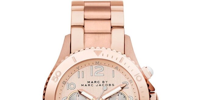 Dámské pozlacené hodinky s chronografem Marc Jacobs