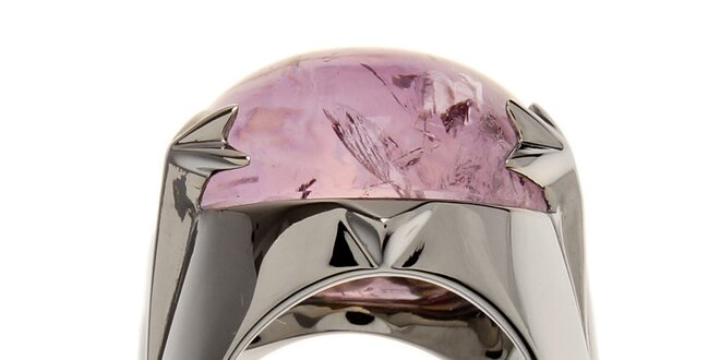Dámský ocelový prsten Thierry Mugler s ametystem
