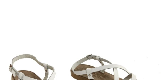 Dámské bílé páskové sandálky La Bellatrix