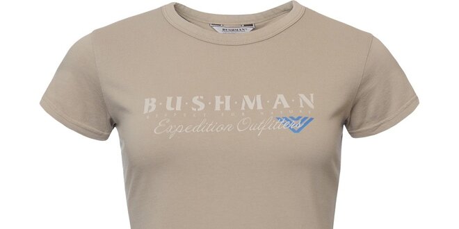 Dámské béžové tričko s nápisem na hrudi Bushman