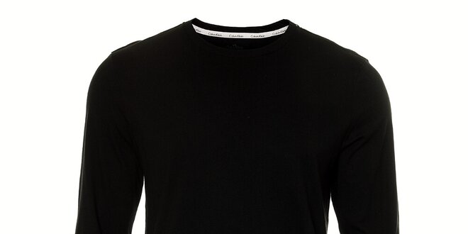 Pánské černé podvlékací tričko Calvin Klein s dlouhým rukávem