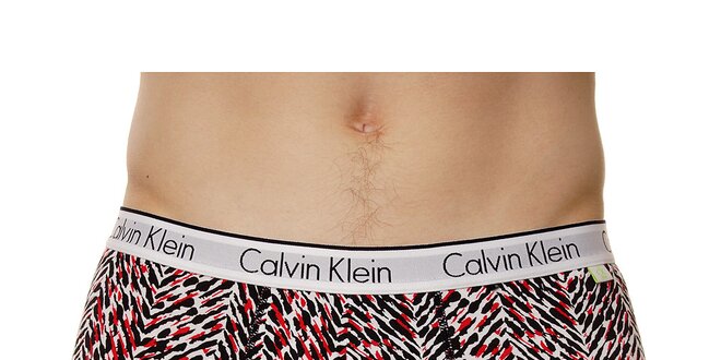 Pánské černo-červené boxerky Calvin Klein s potiskem