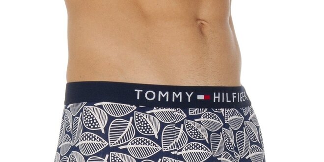 Pánské tmavě modré boxerky s lístečky Tommy Hilfiger