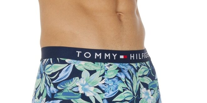 Pánské vzorované modré boxerky Tommy Hilfiger