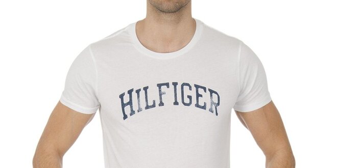 Pánské bílé tričko s nápisem Tommy Hilfiger