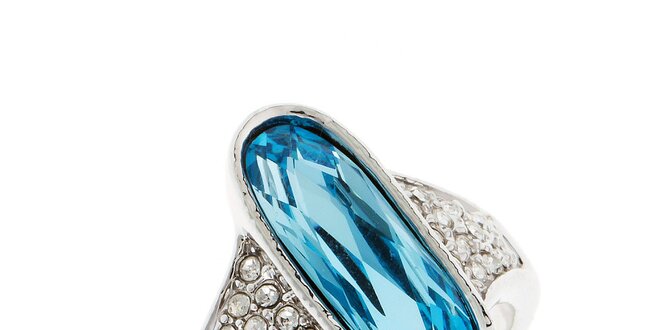Dámský prstýnek s modrým oválným krystalem Fifi Ange