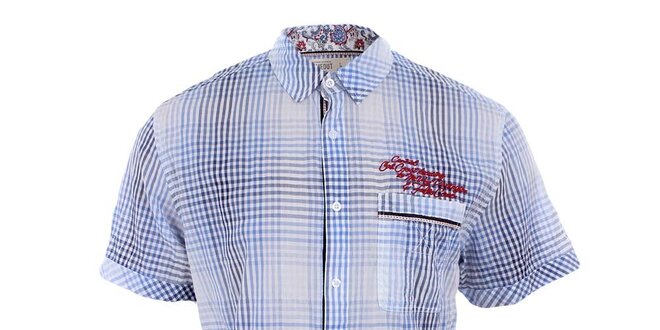 Pánská modro-bílá vintage košile Timeout