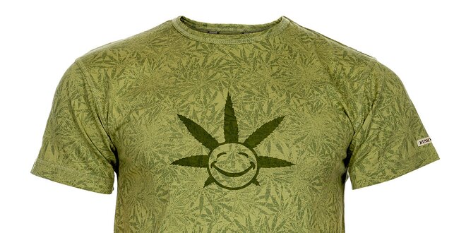 Pánské světle zelené tričko Bushman s potiskem
