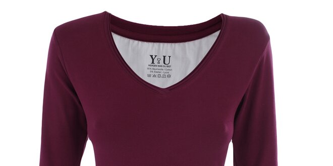 Dámské ostružinové tričko s véčkovým výstřihem YU Feelwear