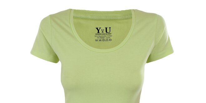 Dámské limetkové tričko s krátkým rukávem YU Feelwear