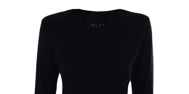 Dámské černé tričko s malým výstřihem YU Feelwear