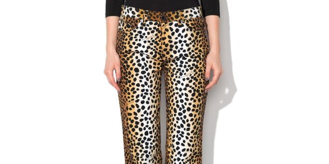 Dámské kalhoty s gepardím potiskem Roccobarocco