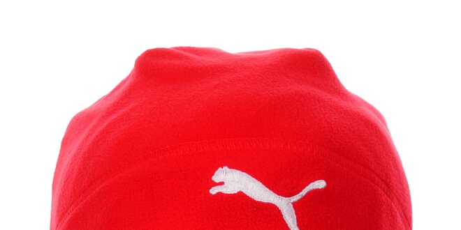 Červená fleecová čepice Puma