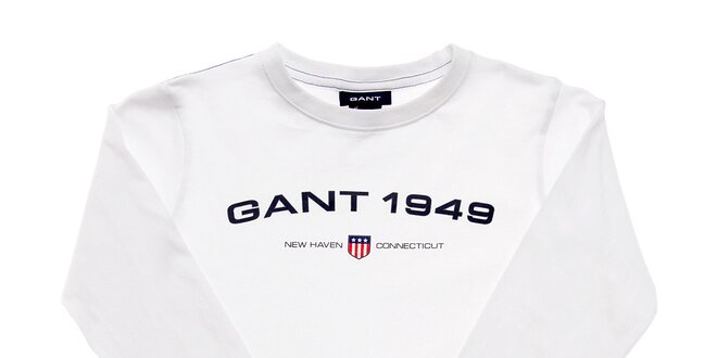 Dětské bílé tričko Gant s potiskem