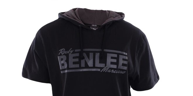 Pánské černé tričko s kapucí Benlee