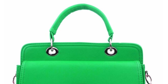 Dámská zelená kabelka se zámečkem Nubiz