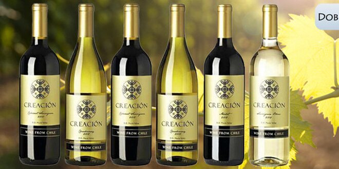 Výběr 6 chilských vín značky Creación