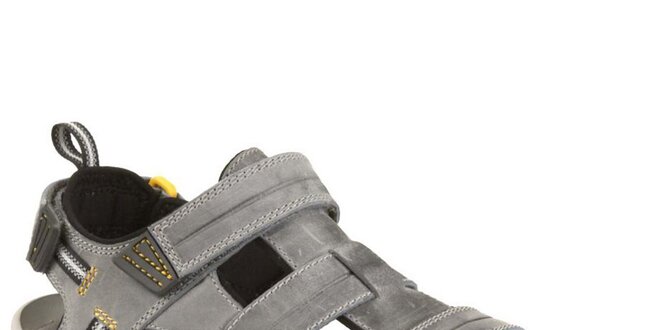 Pánské šedé sandály Clarks - kožené