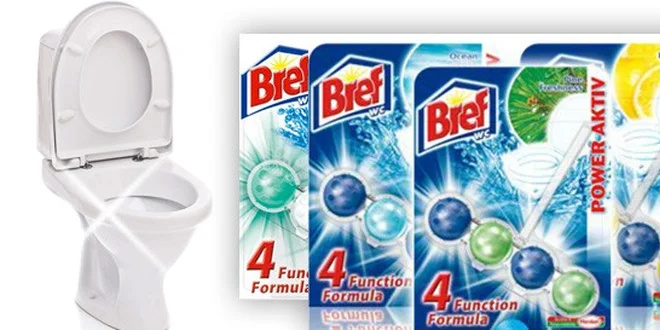 Deset kuličkových WC bloků Bref Power Active