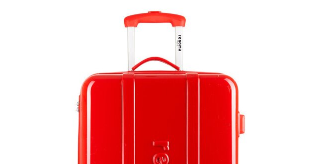 Menší červený cestovní kufr Renoma