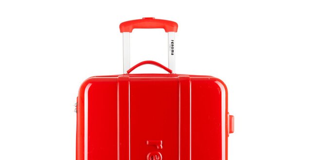Větší červený cestovní kufr Renoma