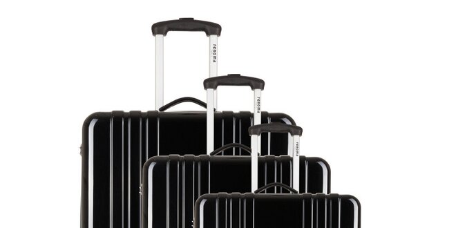 Sada tří černých kufrů Renoma