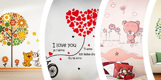 Samolepky na zeď - více jak 80 vybraných motivů