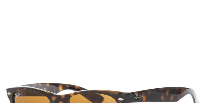 Žíhané sluneční brýle s hnědými čočkami Ray-Ban