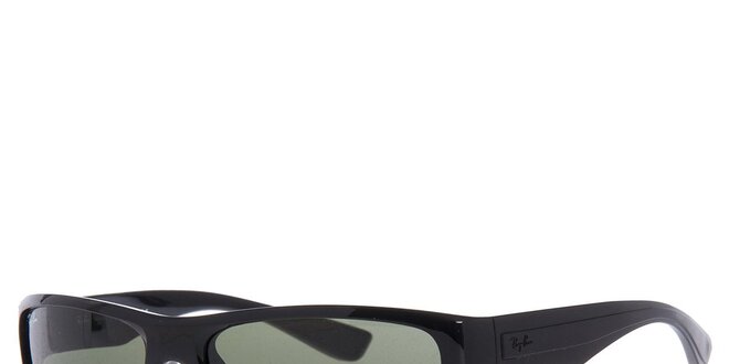 Pánské černé sluneční brýle s reliéfním pruhem na stranicích Ray-Ban