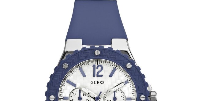 Pánské modré náramkové hodinky Guess