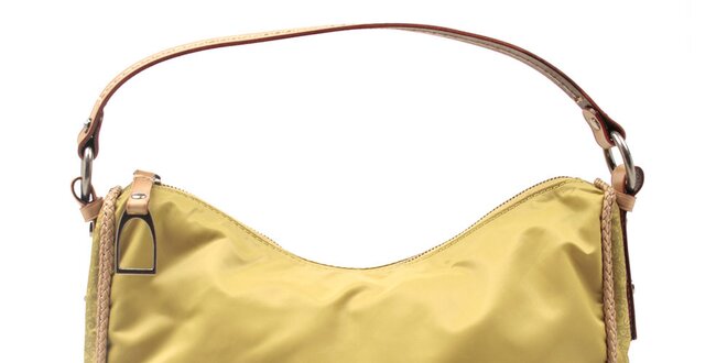 Dámská žlutá kabelka se vzorovanými boky La Martina