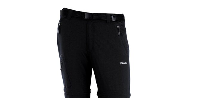 Pánské černé kalhoty s odnímatelnými nohavicemi Goritz