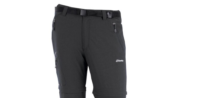 Pánské šedé kalhoty s odnímatelnými nohavicemi Goritz