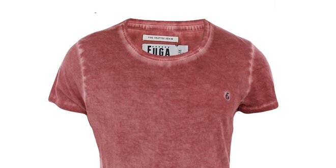 Pánské červené tričko s krátkým rukávem Fuga