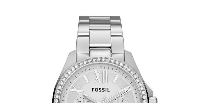 Dámské ocelové hodinky ve stříbrné barvě Fossil