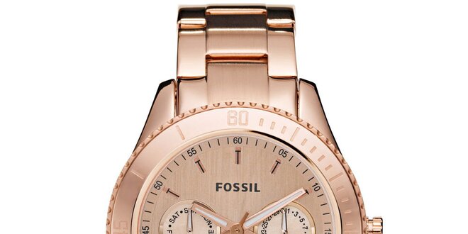 Dámské pozlacené hodinky v barvě růžového zlata Fossil