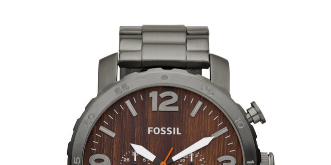 Pánské hodinky Fossil s ciferníkem v imitaci dřeva