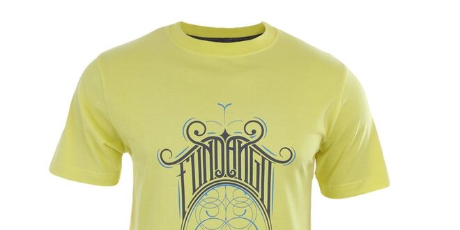 Pánské žluté tričko s potiskem Fundango