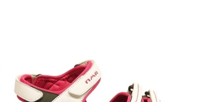 Dámské bílo-červené trekové sandálky Numero Uno
