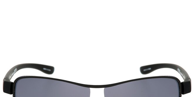 Černé kovové sluneční brýle s šedými skly Red Bull