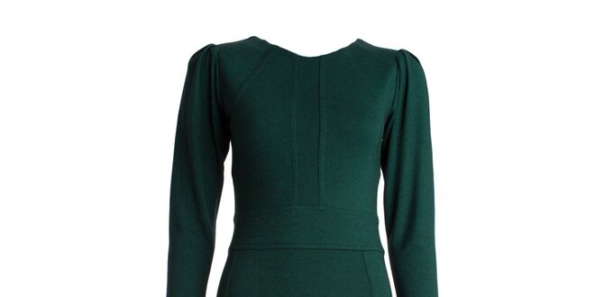 Dámské zelené šaty s dlouhými rukávy JDC London