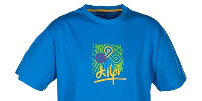 Pánské modré tričko s barevným potiskem Kilpi