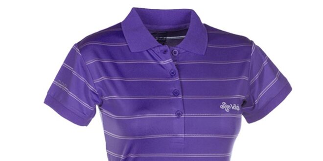 Dámské fialové pruhované polo tričko Kilpi