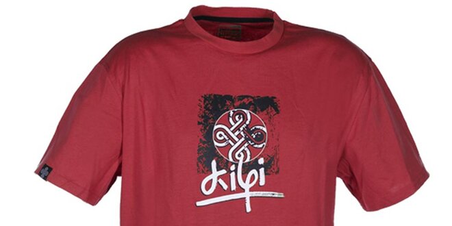 Pánské červené bavlněné tričko Kilpi