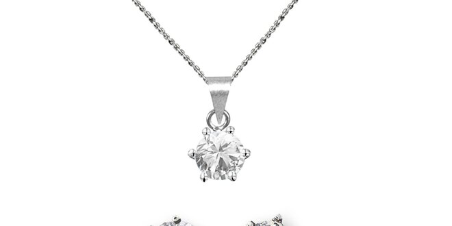 Dámská sada šperků s kamínky Swarovski Elements - náušnice a náhrdelník